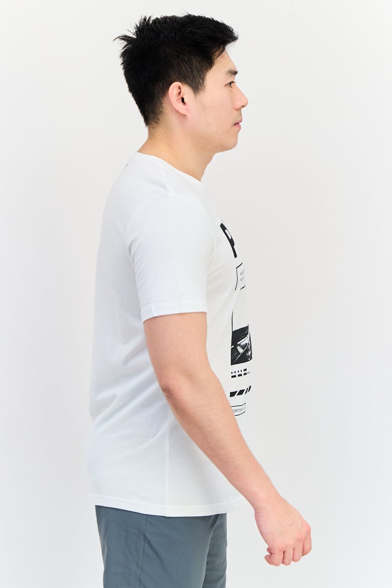 PUMA Men Sportswear Fit Short Sleeve Outdoor T-Shirt, White - Image 4